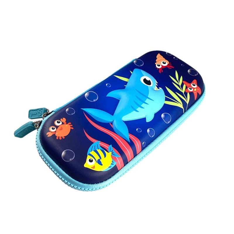 Penar borseta 3D, Shark, 1 compartiment cu fermoar, 22 x 9 x 4.5 cm - imagine 4